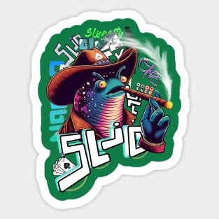 Slic. "The Slickest Slug in the milkyway" Sticker